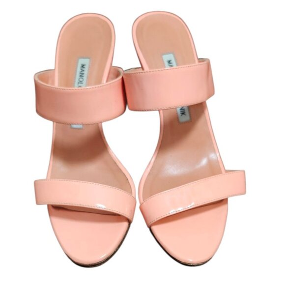 Manolo Blahnik Coral High Heel Shoes Sleek Design Size 36 Made In Italy - Picture 5 of 13